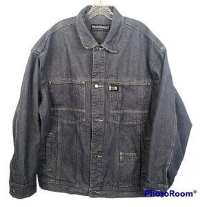 Pelle Pelle Vinatge Marc Buchanan Mens Ultra Blue Jean Jacket Size Large